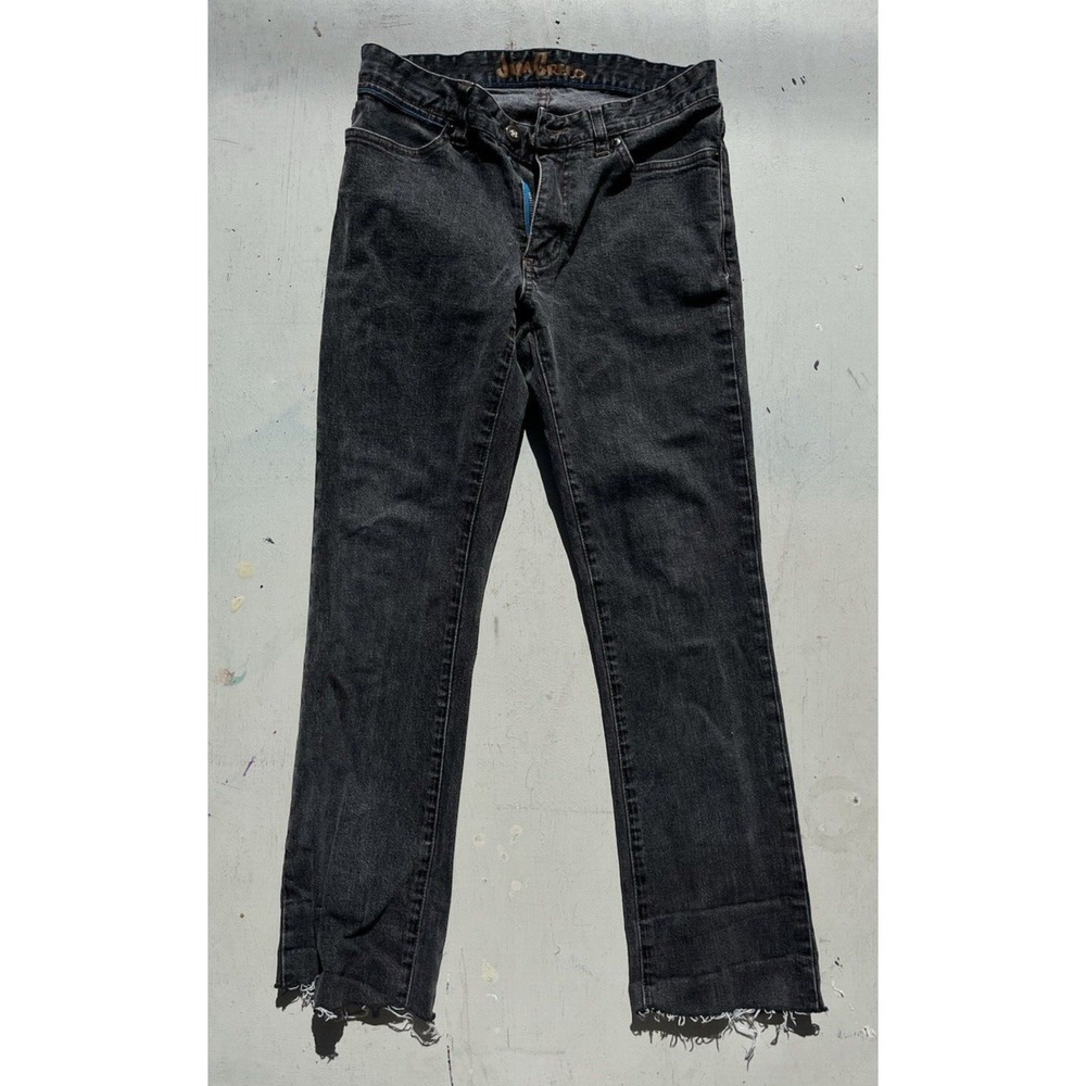 Krew Jeans Youth Boys Jim Greco Black 28 School Skating Open Hem Street City Zip